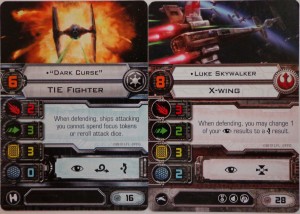 Star Wars X-Wing Miniatures Game Ship Cards
