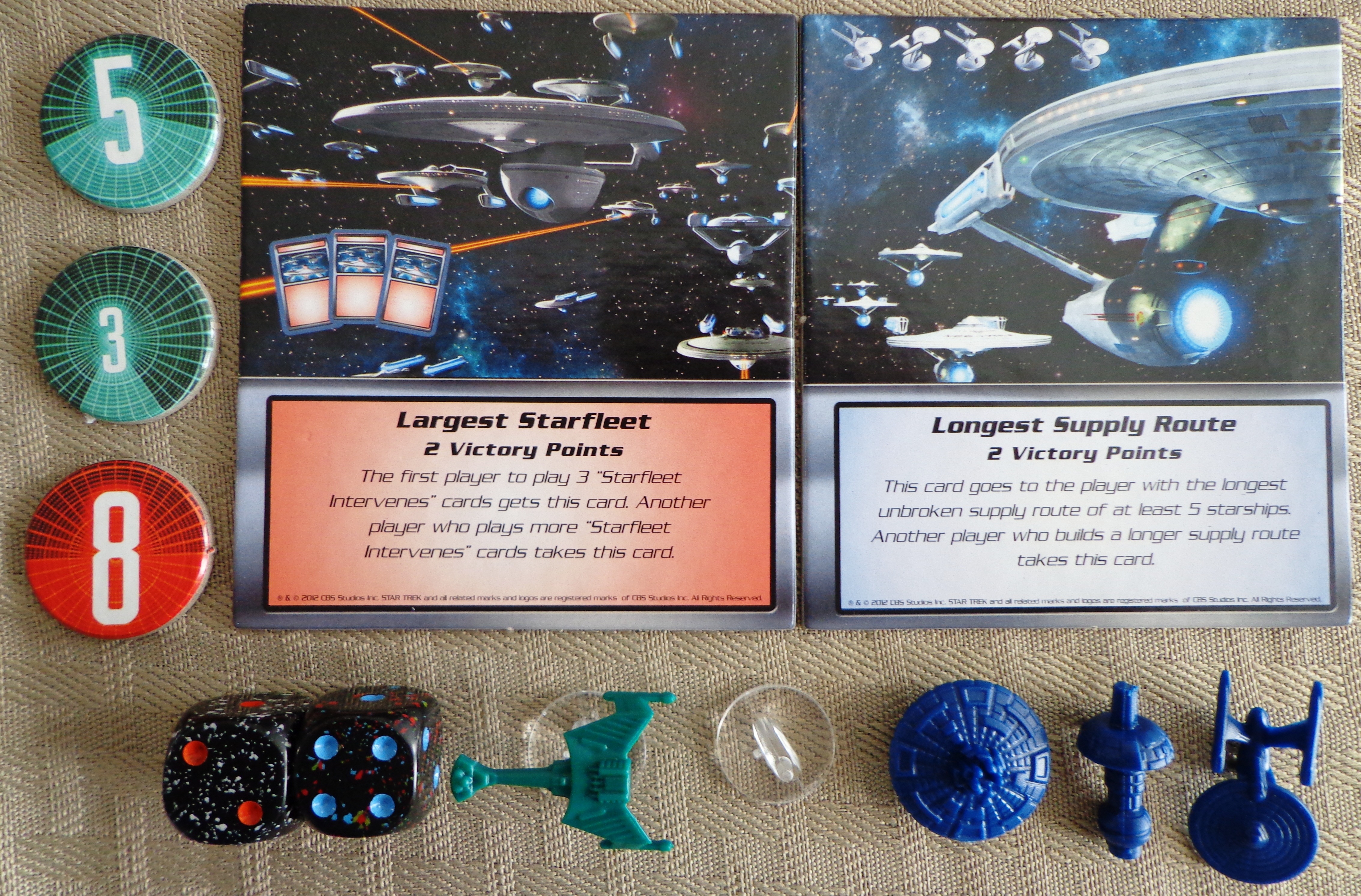 3 Settlers of Catan StarTrek Game Tritanium Cards as shown 