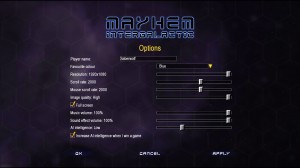 Mayhem Intergalactic Options