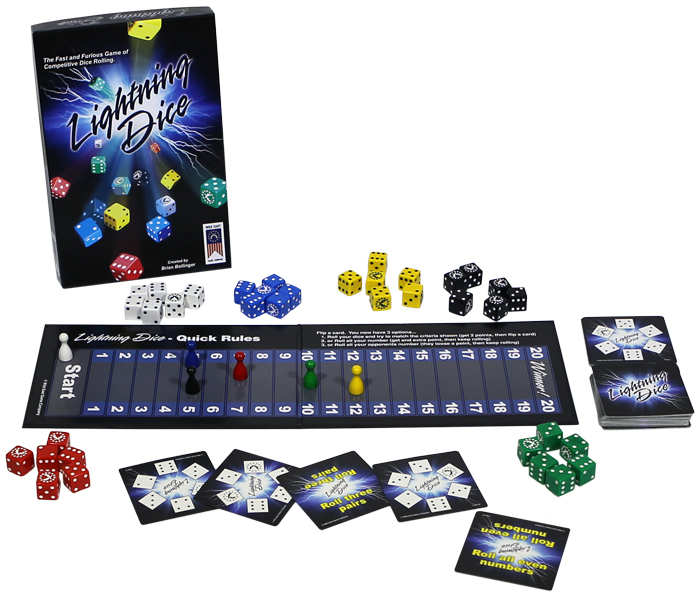 Lightning Dice: 2-6 Players, Ages 8+, Average Play Time = 10-20 Minutes