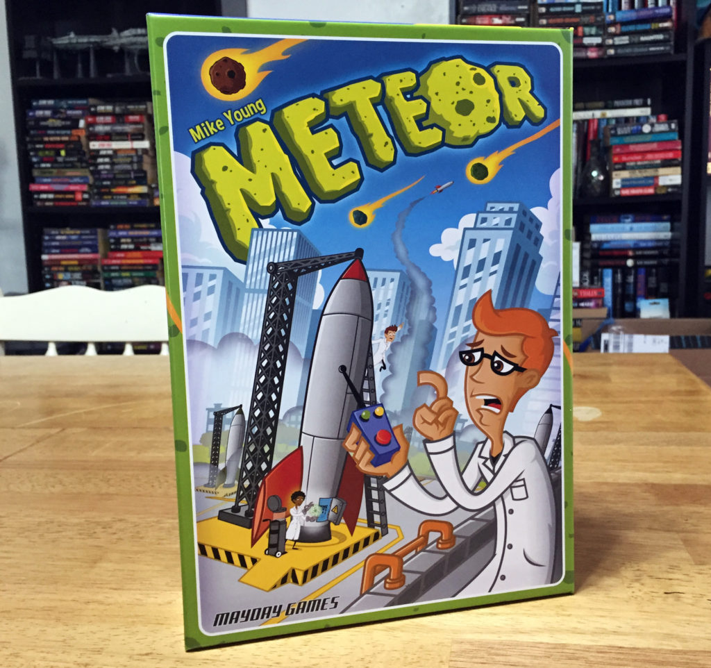 Meteor: 1-5 Players, Ages 13+, Average Play Times = 5 Minutes