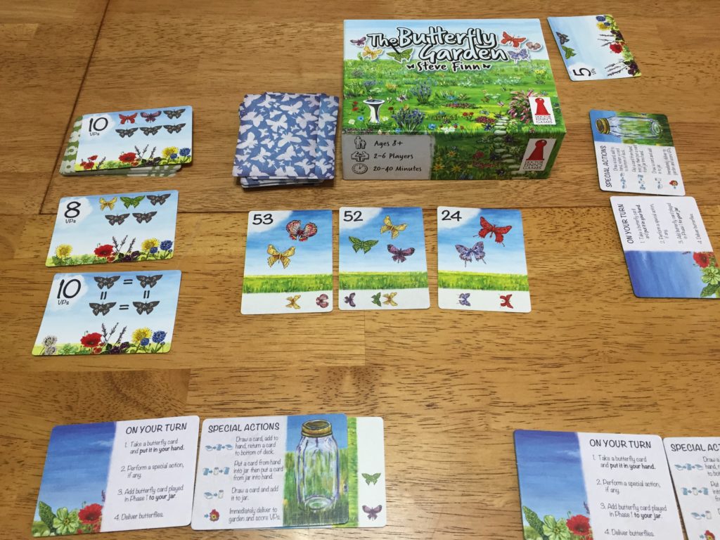 The Butterfly Garden: 2-6 Players, Ages 8+, Average Play Time = 20-40 Minutes