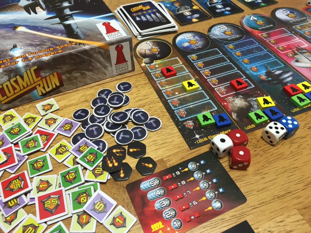 Cosmic Run: 1-4 Players, Ages 14+, Average play Time = 30 Minutes