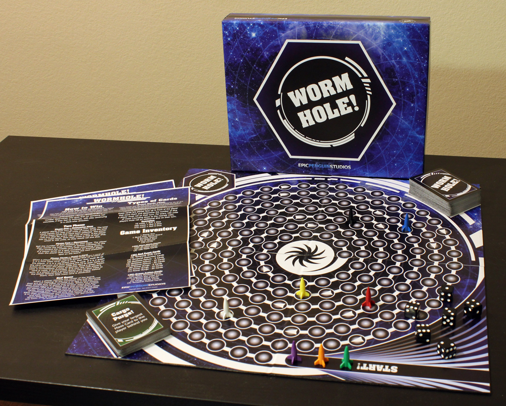 Wormhole!: 2-8 players, Ages 12+, Average Play Time = 30-60 Minutes