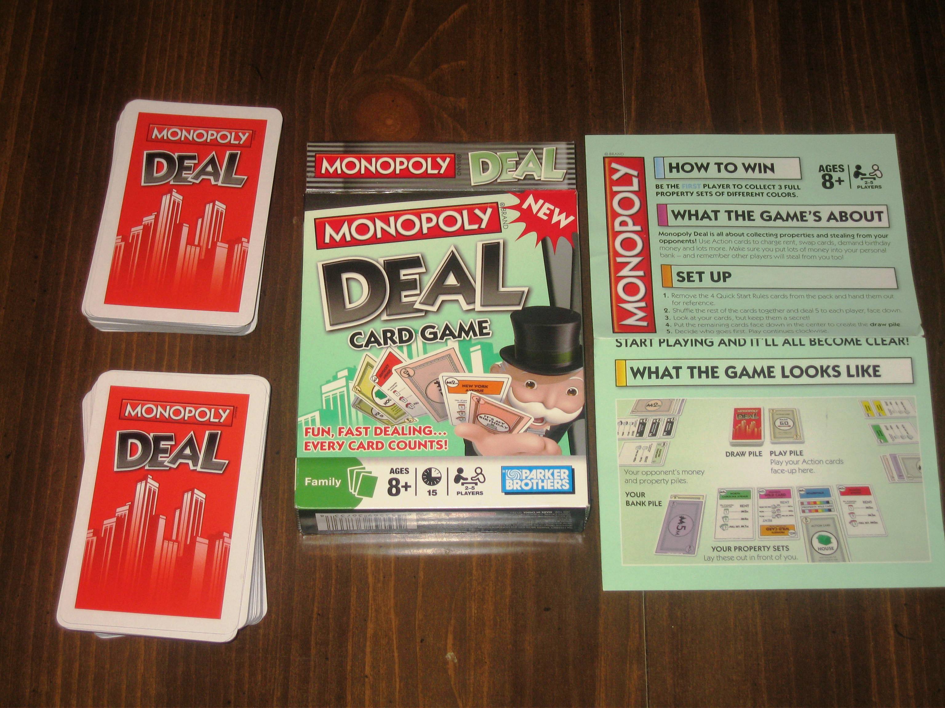 Monopoly Deal 2 5 Players Ages 8 Average Play Time